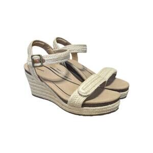 Women's Cream Wedge Sandals